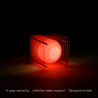 Lớp small square in electric pink acrylic