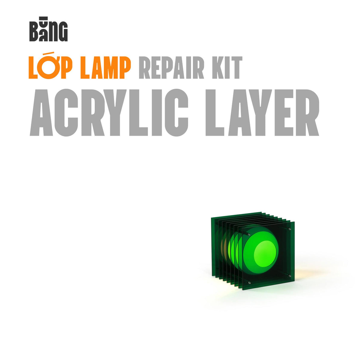 Repair layer | Lớp small square in green acrylic